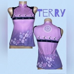 Terry  women’s size Medium cycle shirt top jersey ride like a girl purple